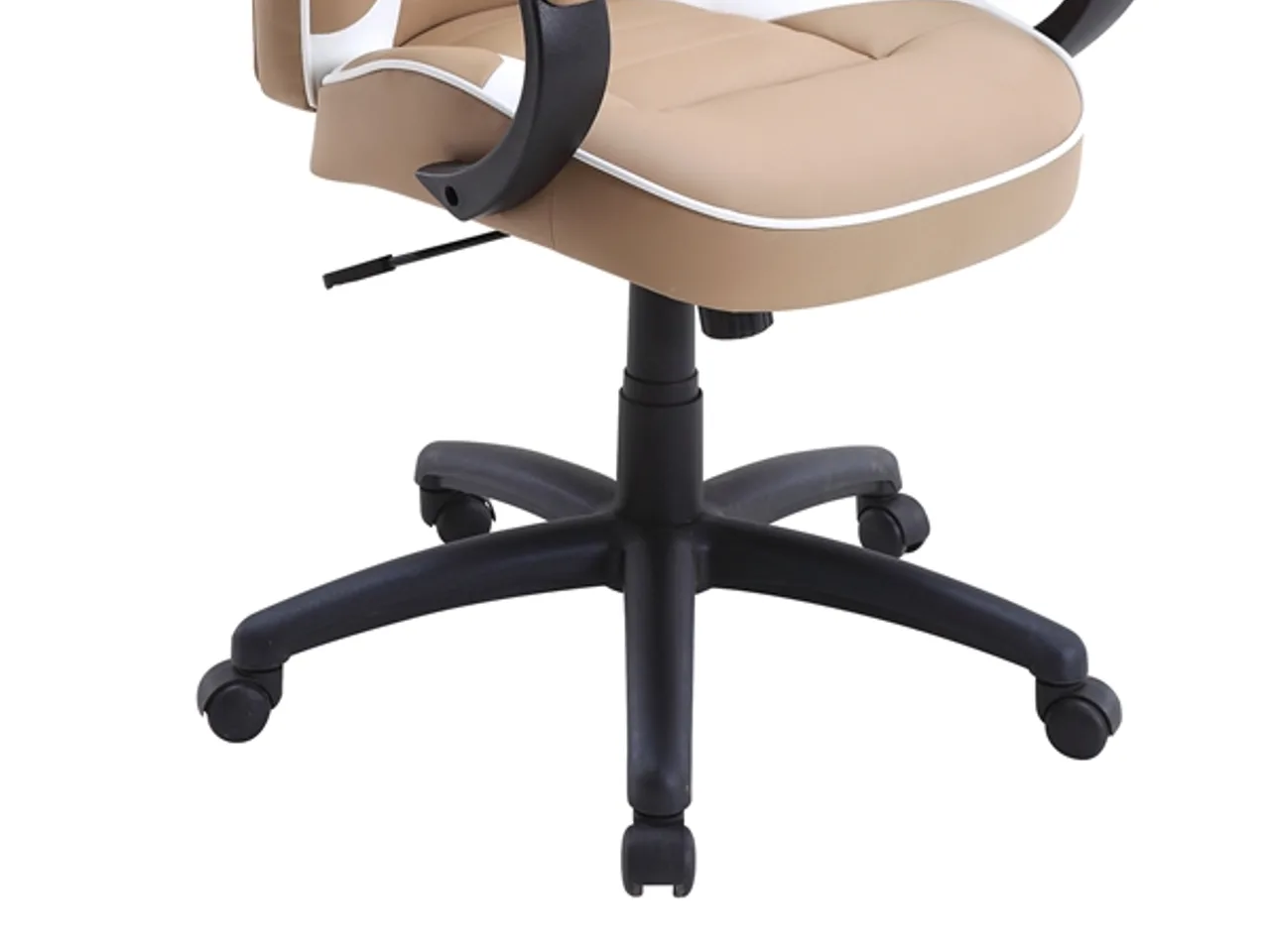 Chairmeng PU-leather office chair with contoured cushion on a nylon five-star base